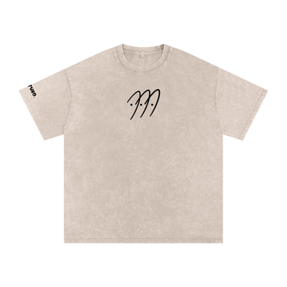 RIVTURO. NEW LOGO- Snow Washed Oversized Cotton T-Shirt