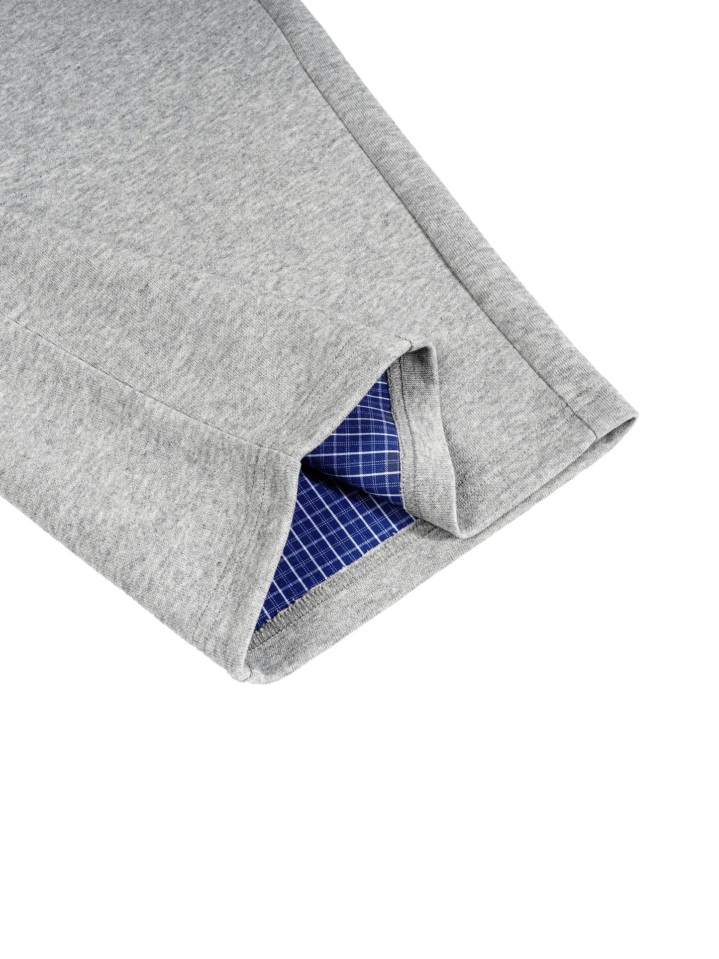 RIVTURO- Plaid Waistband Barrel Sweatpants